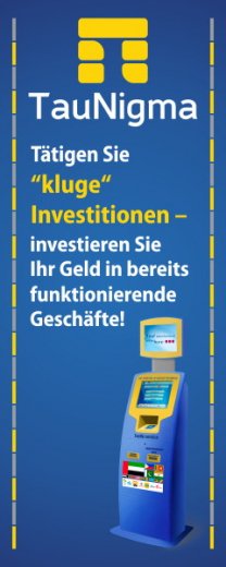 TauNigma - Kluge Investition in etabliertes Geschäft - Investition in Franchise TauNigma Kiosk